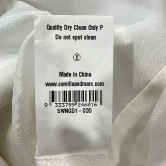 Camilla and Marc Juniper Printed Silk Cotton White Striped Floral Zipper Dress 6 - Picture 16 of 16